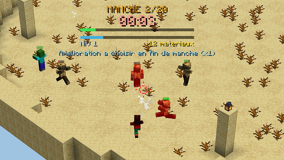 Combat dans l'arène en vue isométrique